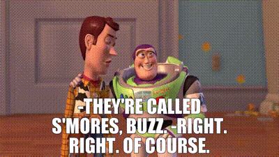 buzz lightyear quotes|they're called s'mores buzz.